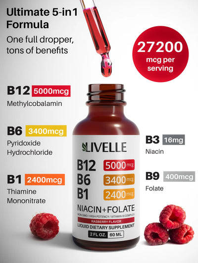 Vitamin B12 Raspberry Liquid Supplement
