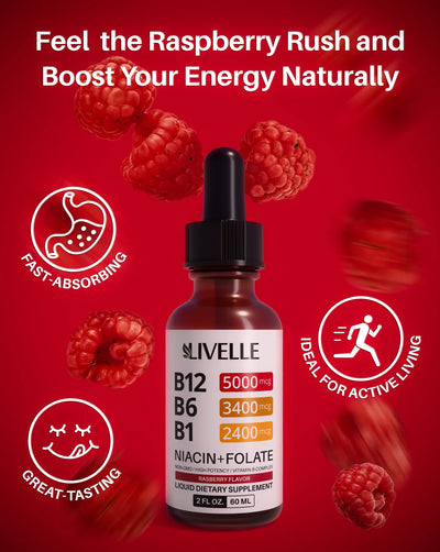 Vitamin B12 Raspberry Liquid Supplement