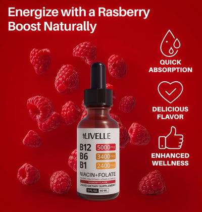 Vitamin B12 Raspberry Liquid Supplement